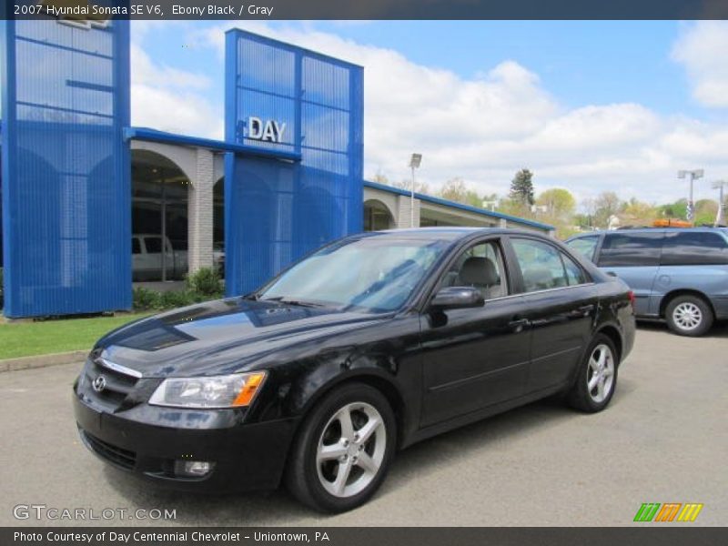 Ebony Black / Gray 2007 Hyundai Sonata SE V6