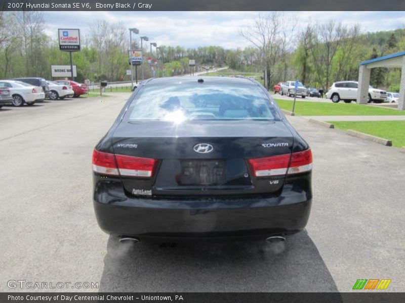 Ebony Black / Gray 2007 Hyundai Sonata SE V6