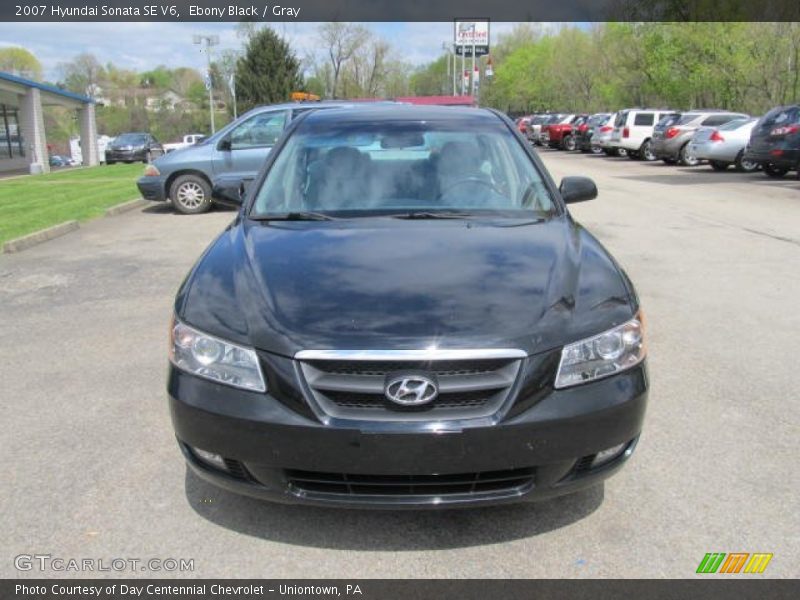 Ebony Black / Gray 2007 Hyundai Sonata SE V6