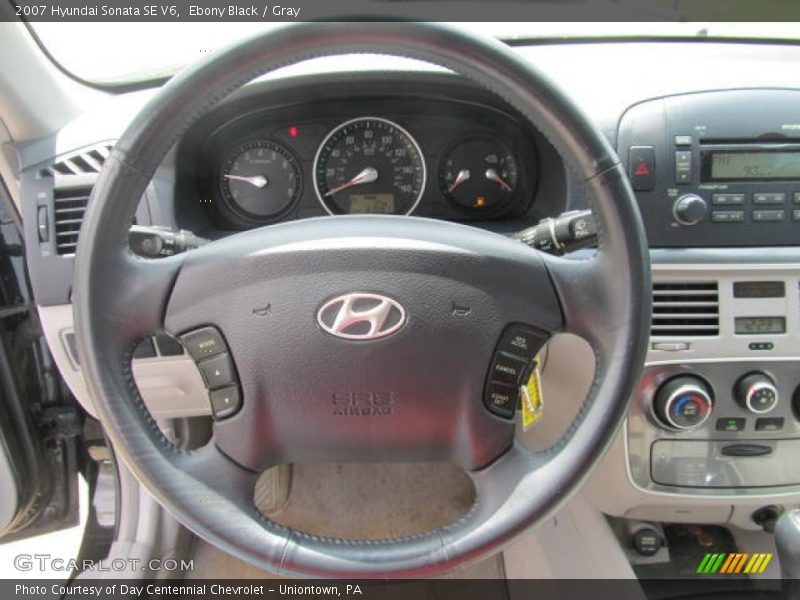 Ebony Black / Gray 2007 Hyundai Sonata SE V6