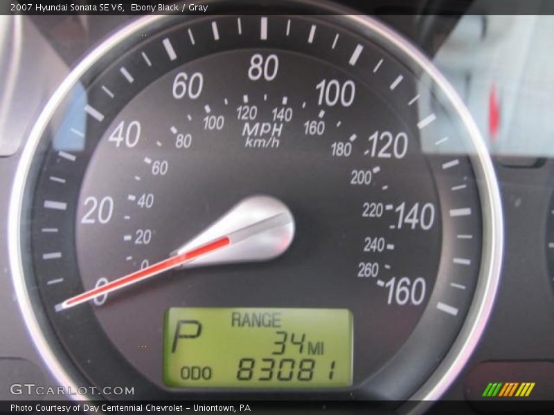 Ebony Black / Gray 2007 Hyundai Sonata SE V6