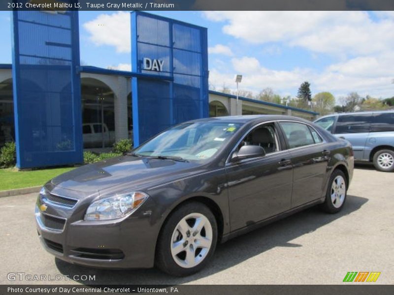 Taupe Gray Metallic / Titanium 2012 Chevrolet Malibu LS