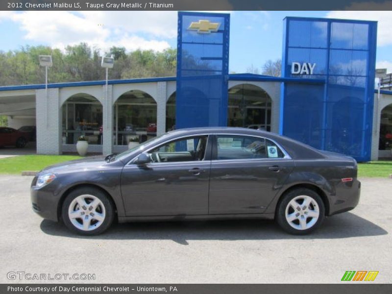 Taupe Gray Metallic / Titanium 2012 Chevrolet Malibu LS