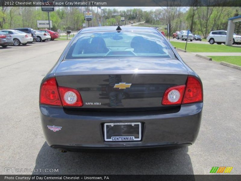 Taupe Gray Metallic / Titanium 2012 Chevrolet Malibu LS