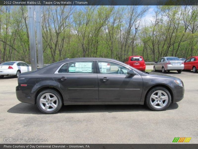 Taupe Gray Metallic / Titanium 2012 Chevrolet Malibu LS