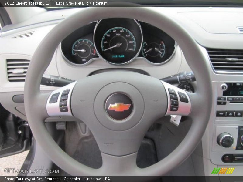 Taupe Gray Metallic / Titanium 2012 Chevrolet Malibu LS