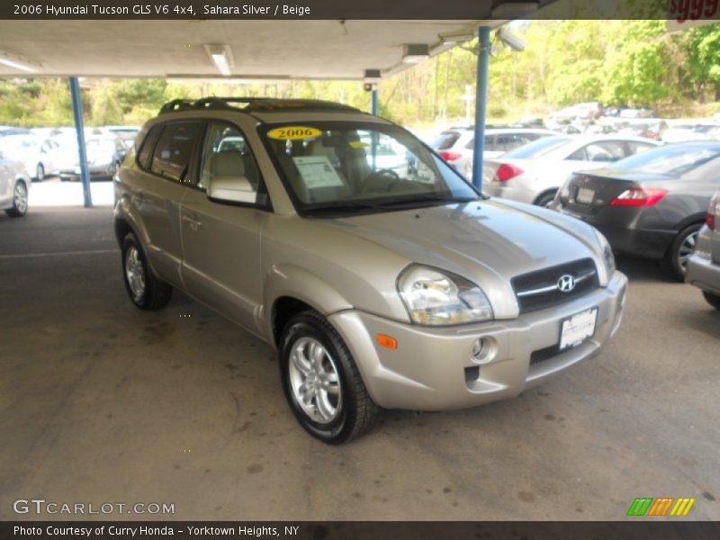 Sahara Silver / Beige 2006 Hyundai Tucson GLS V6 4x4