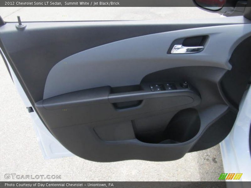 Summit White / Jet Black/Brick 2012 Chevrolet Sonic LT Sedan