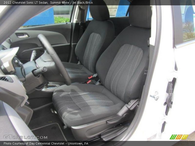 Summit White / Jet Black/Brick 2012 Chevrolet Sonic LT Sedan