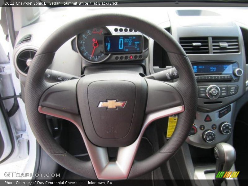 Summit White / Jet Black/Brick 2012 Chevrolet Sonic LT Sedan