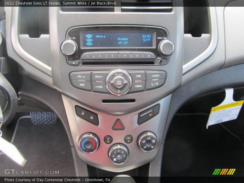 Summit White / Jet Black/Brick 2012 Chevrolet Sonic LT Sedan