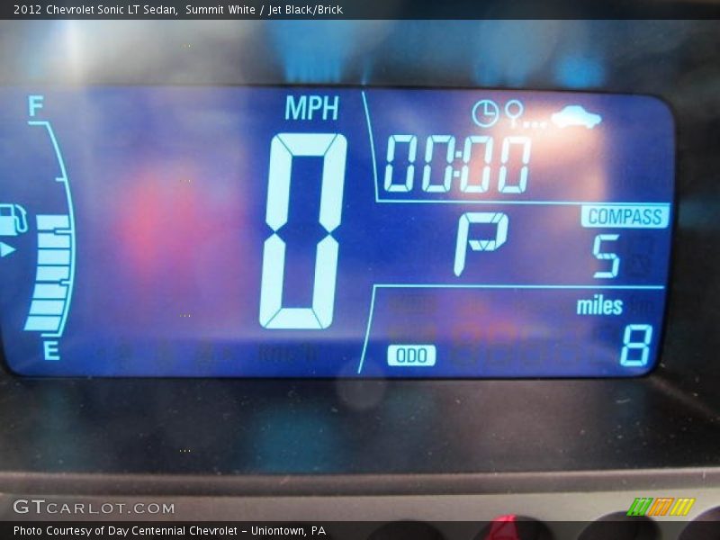 Summit White / Jet Black/Brick 2012 Chevrolet Sonic LT Sedan