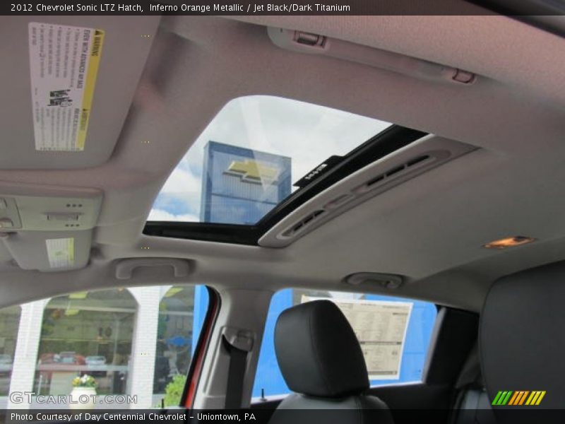 Inferno Orange Metallic / Jet Black/Dark Titanium 2012 Chevrolet Sonic LTZ Hatch