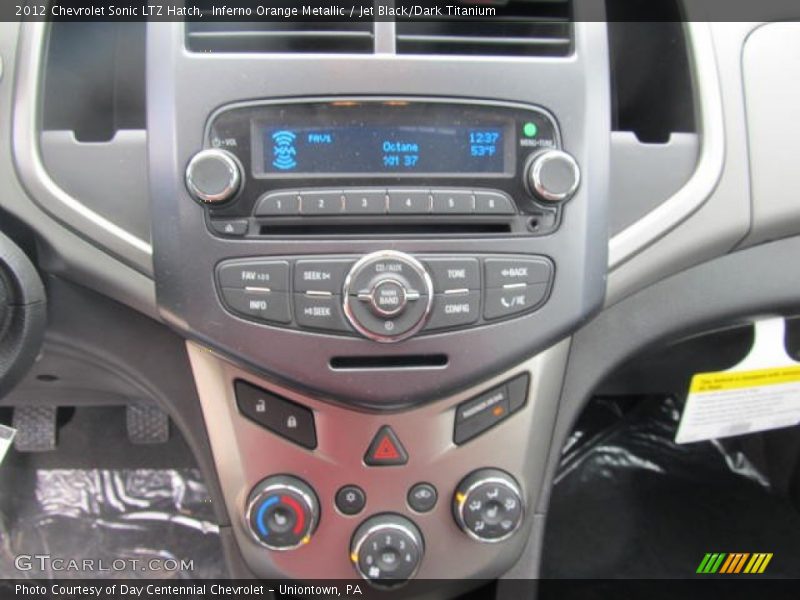 Inferno Orange Metallic / Jet Black/Dark Titanium 2012 Chevrolet Sonic LTZ Hatch