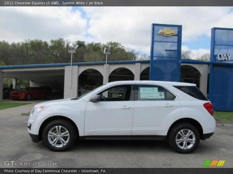 Summit White / Jet Black 2012 Chevrolet Equinox LS AWD