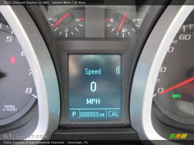 Summit White / Jet Black 2012 Chevrolet Equinox LS AWD