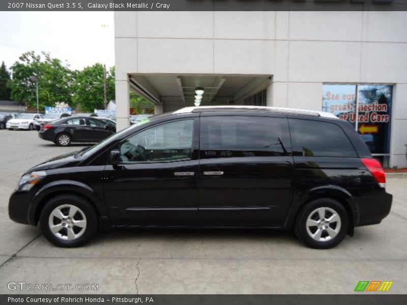 Galaxy Black Metallic / Gray 2007 Nissan Quest 3.5 S