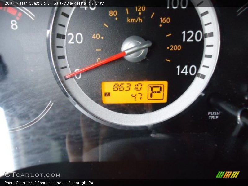 Galaxy Black Metallic / Gray 2007 Nissan Quest 3.5 S