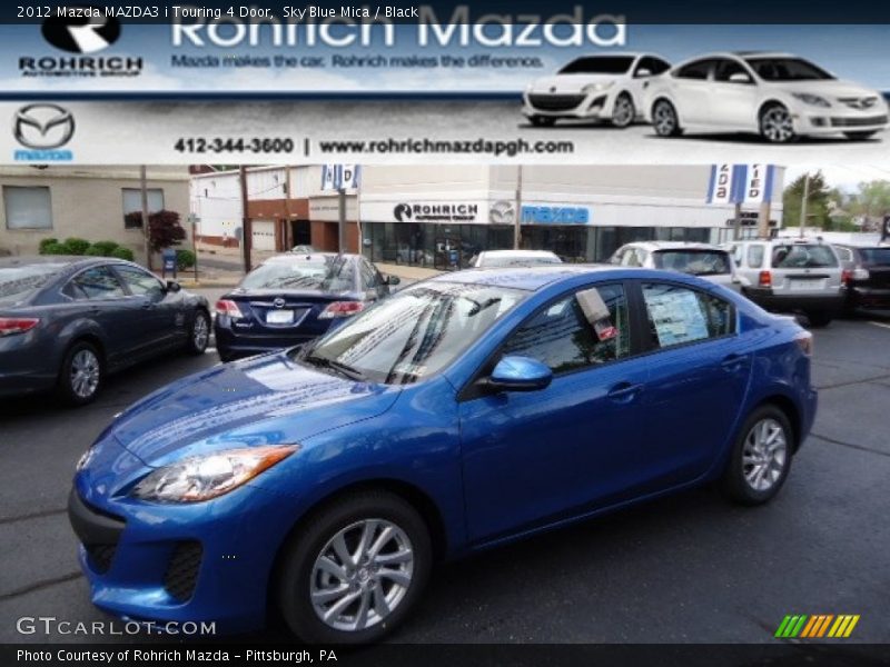 Sky Blue Mica / Black 2012 Mazda MAZDA3 i Touring 4 Door