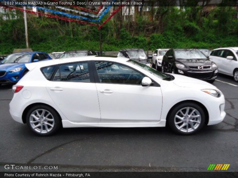 Crystal White Pearl Mica / Black 2012 Mazda MAZDA3 s Grand Touring 5 Door
