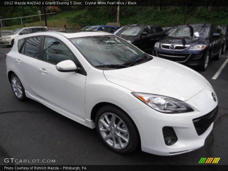 Crystal White Pearl Mica / Black 2012 Mazda MAZDA3 s Grand Touring 5 Door