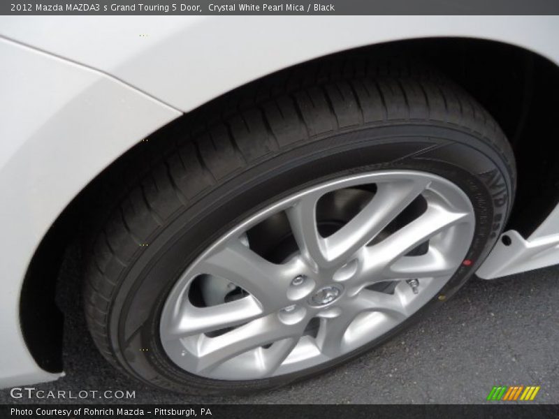Crystal White Pearl Mica / Black 2012 Mazda MAZDA3 s Grand Touring 5 Door