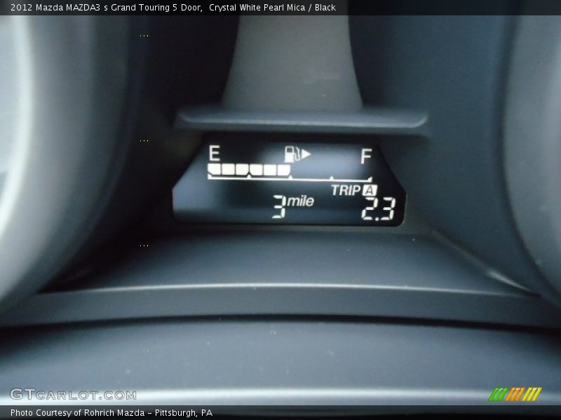 Crystal White Pearl Mica / Black 2012 Mazda MAZDA3 s Grand Touring 5 Door