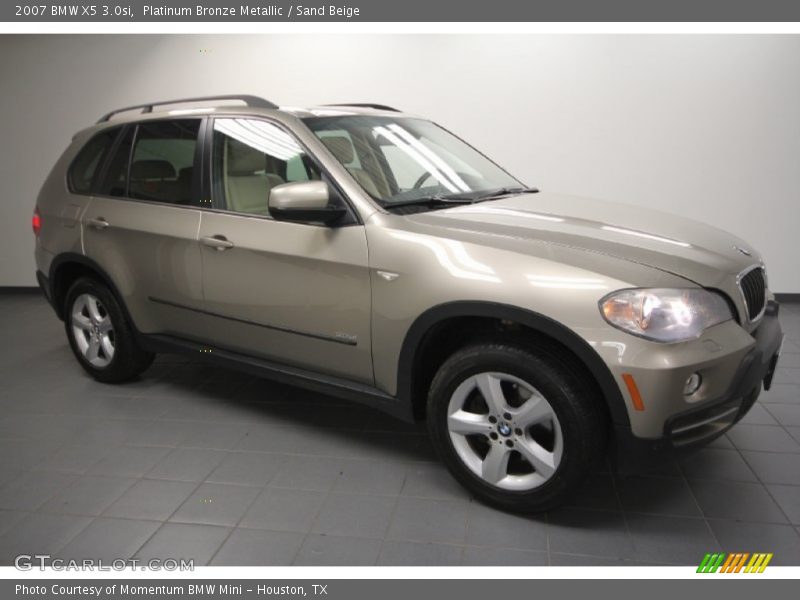 Platinum Bronze Metallic / Sand Beige 2007 BMW X5 3.0si