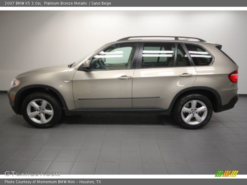 Platinum Bronze Metallic / Sand Beige 2007 BMW X5 3.0si