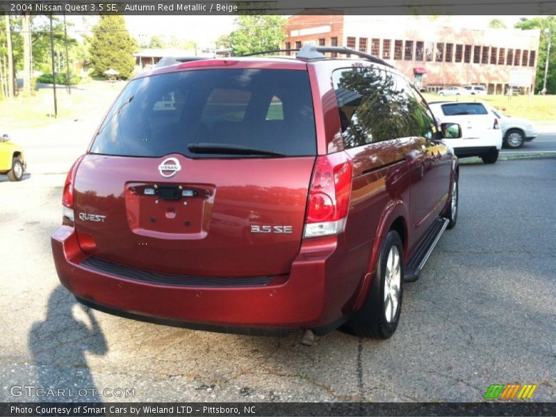 Autumn Red Metallic / Beige 2004 Nissan Quest 3.5 SE