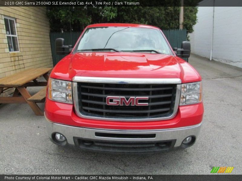Fire Red / Dark Titanium 2010 GMC Sierra 2500HD SLE Extended Cab 4x4