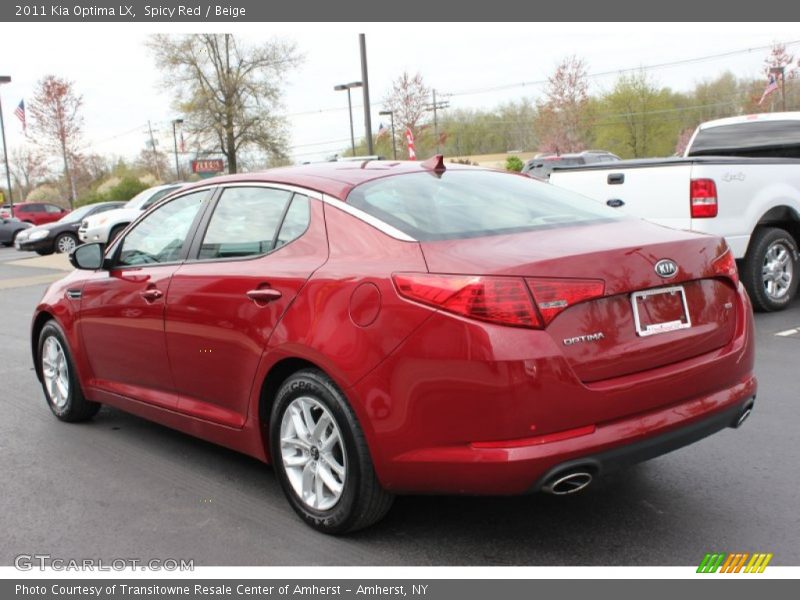 Spicy Red / Beige 2011 Kia Optima LX