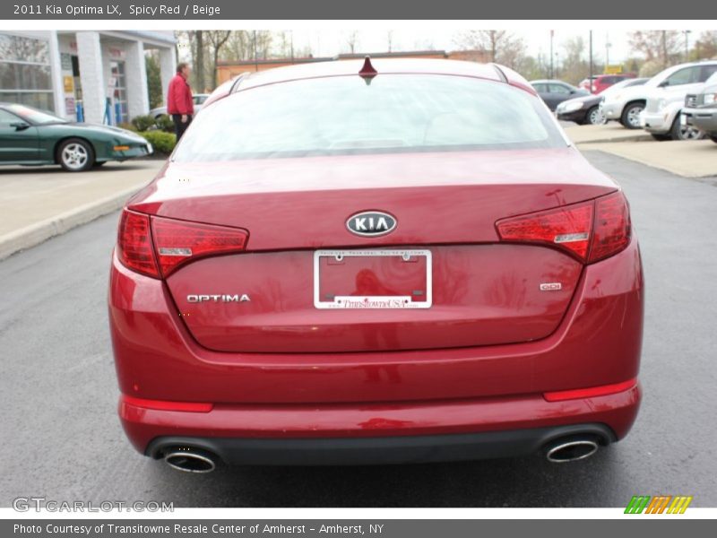 Spicy Red / Beige 2011 Kia Optima LX