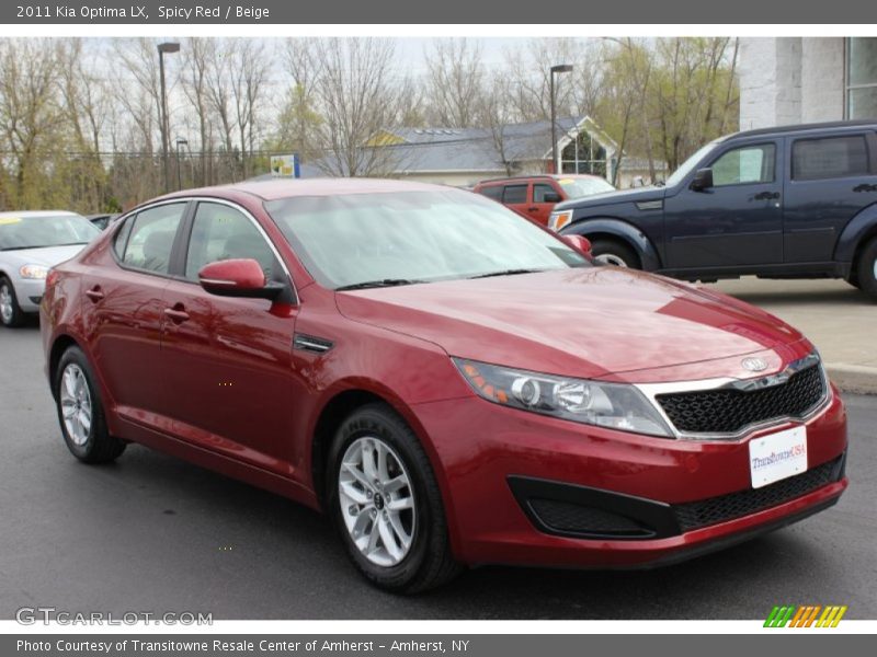 Spicy Red / Beige 2011 Kia Optima LX