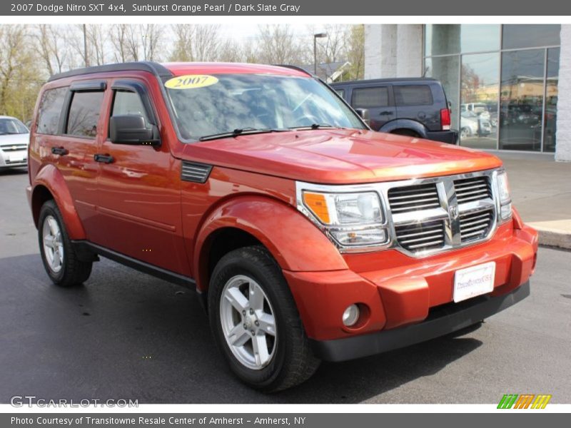 Sunburst Orange Pearl / Dark Slate Gray 2007 Dodge Nitro SXT 4x4