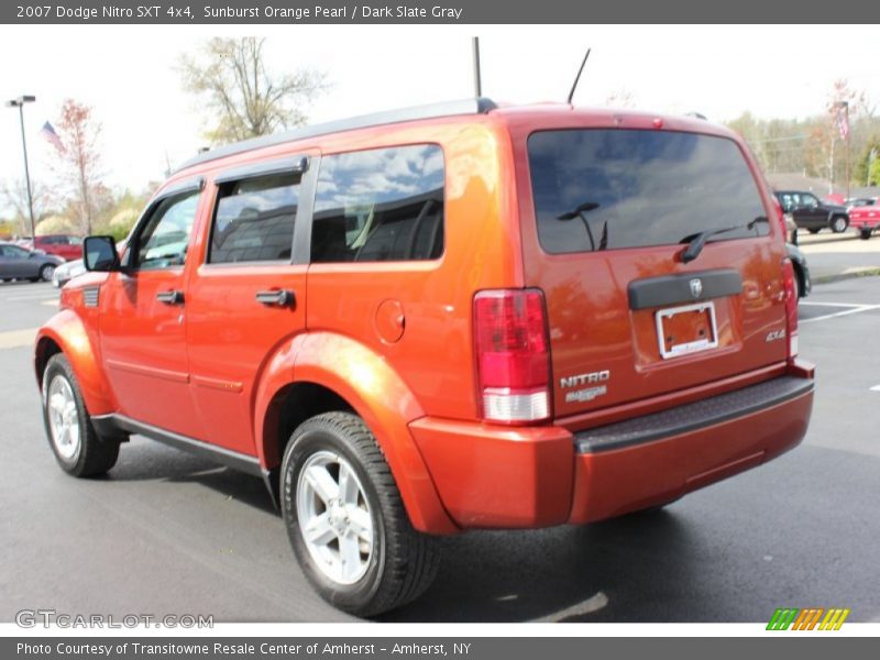 Sunburst Orange Pearl / Dark Slate Gray 2007 Dodge Nitro SXT 4x4