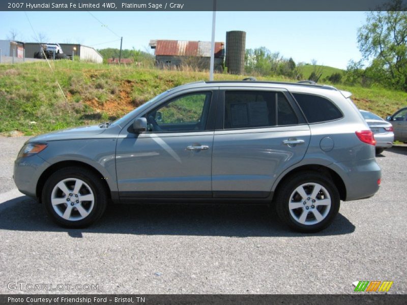 Platinum Sage / Gray 2007 Hyundai Santa Fe Limited 4WD