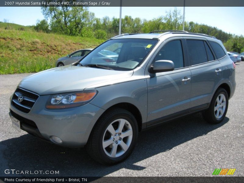 Platinum Sage / Gray 2007 Hyundai Santa Fe Limited 4WD