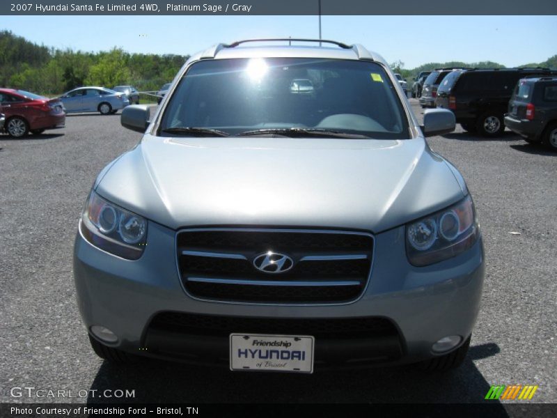 Platinum Sage / Gray 2007 Hyundai Santa Fe Limited 4WD