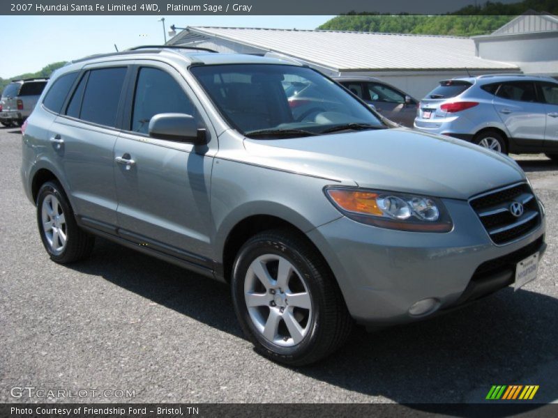 Platinum Sage / Gray 2007 Hyundai Santa Fe Limited 4WD