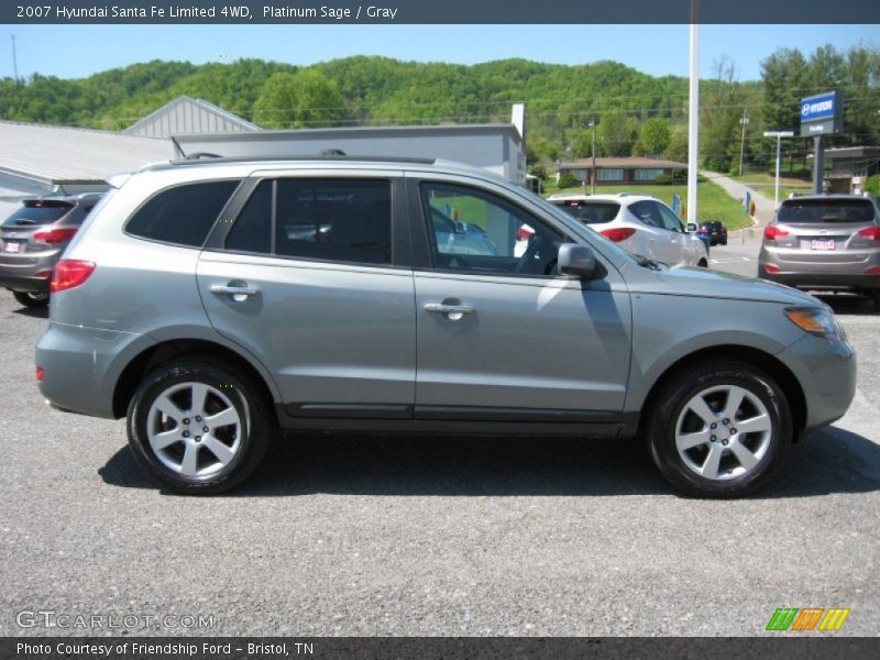 Platinum Sage / Gray 2007 Hyundai Santa Fe Limited 4WD