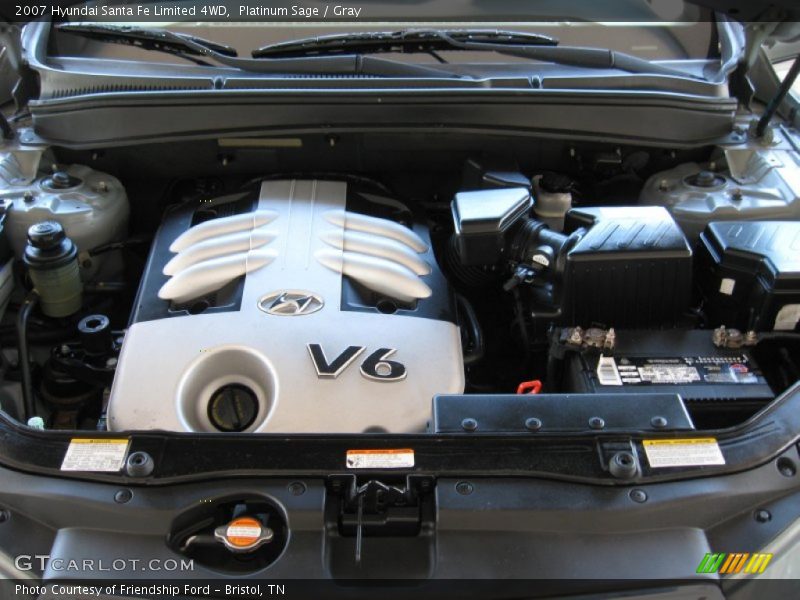 Platinum Sage / Gray 2007 Hyundai Santa Fe Limited 4WD