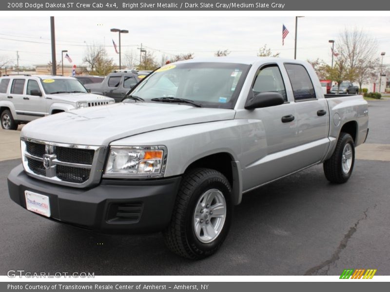 Bright Silver Metallic / Dark Slate Gray/Medium Slate Gray 2008 Dodge Dakota ST Crew Cab 4x4