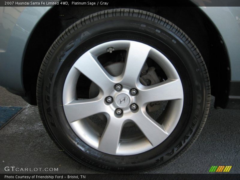 Platinum Sage / Gray 2007 Hyundai Santa Fe Limited 4WD