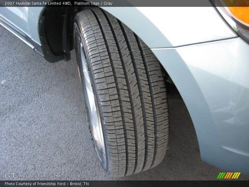 Platinum Sage / Gray 2007 Hyundai Santa Fe Limited 4WD