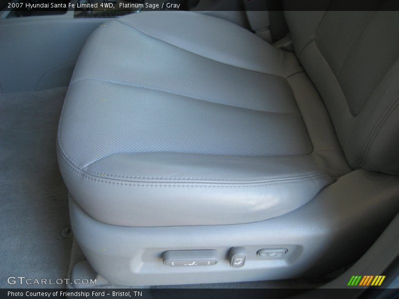 Platinum Sage / Gray 2007 Hyundai Santa Fe Limited 4WD