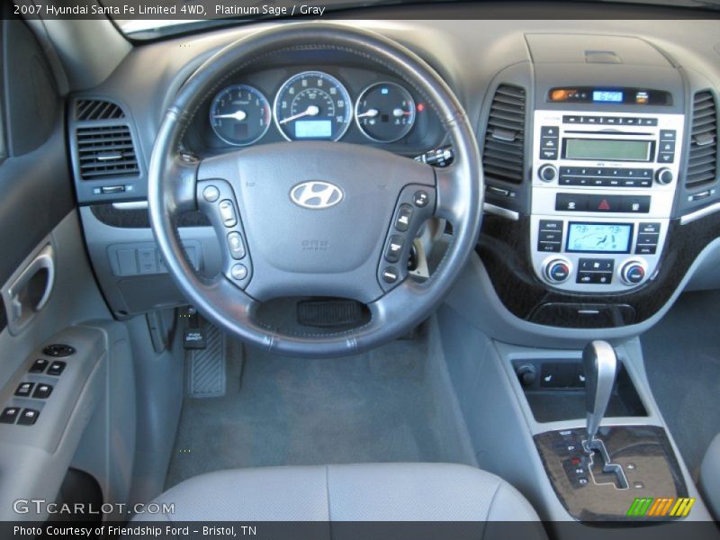 Platinum Sage / Gray 2007 Hyundai Santa Fe Limited 4WD