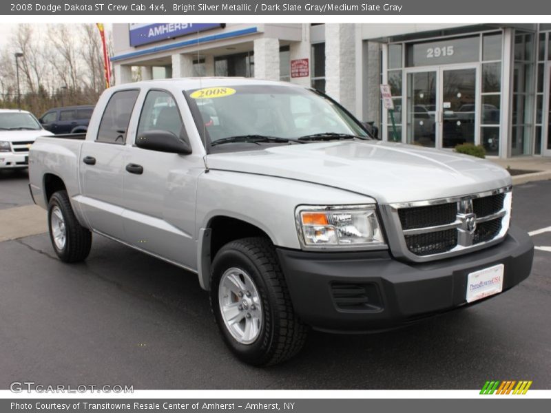 Bright Silver Metallic / Dark Slate Gray/Medium Slate Gray 2008 Dodge Dakota ST Crew Cab 4x4