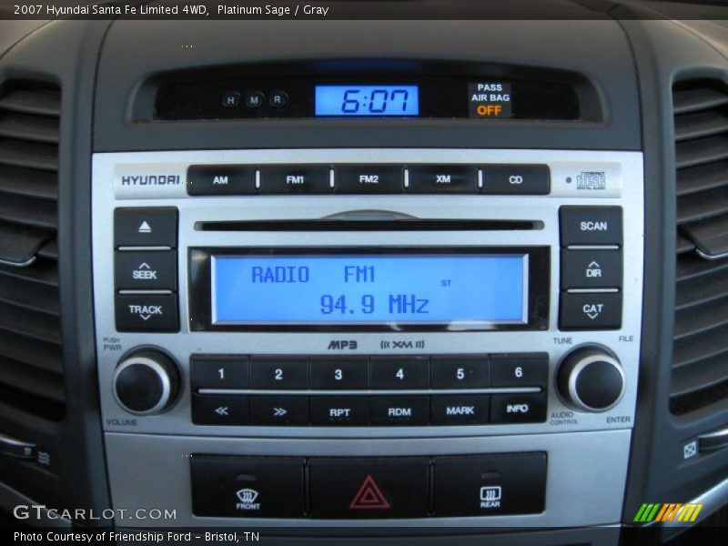 Platinum Sage / Gray 2007 Hyundai Santa Fe Limited 4WD