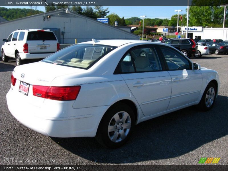 Powder White Pearl / Camel 2009 Hyundai Sonata GLS